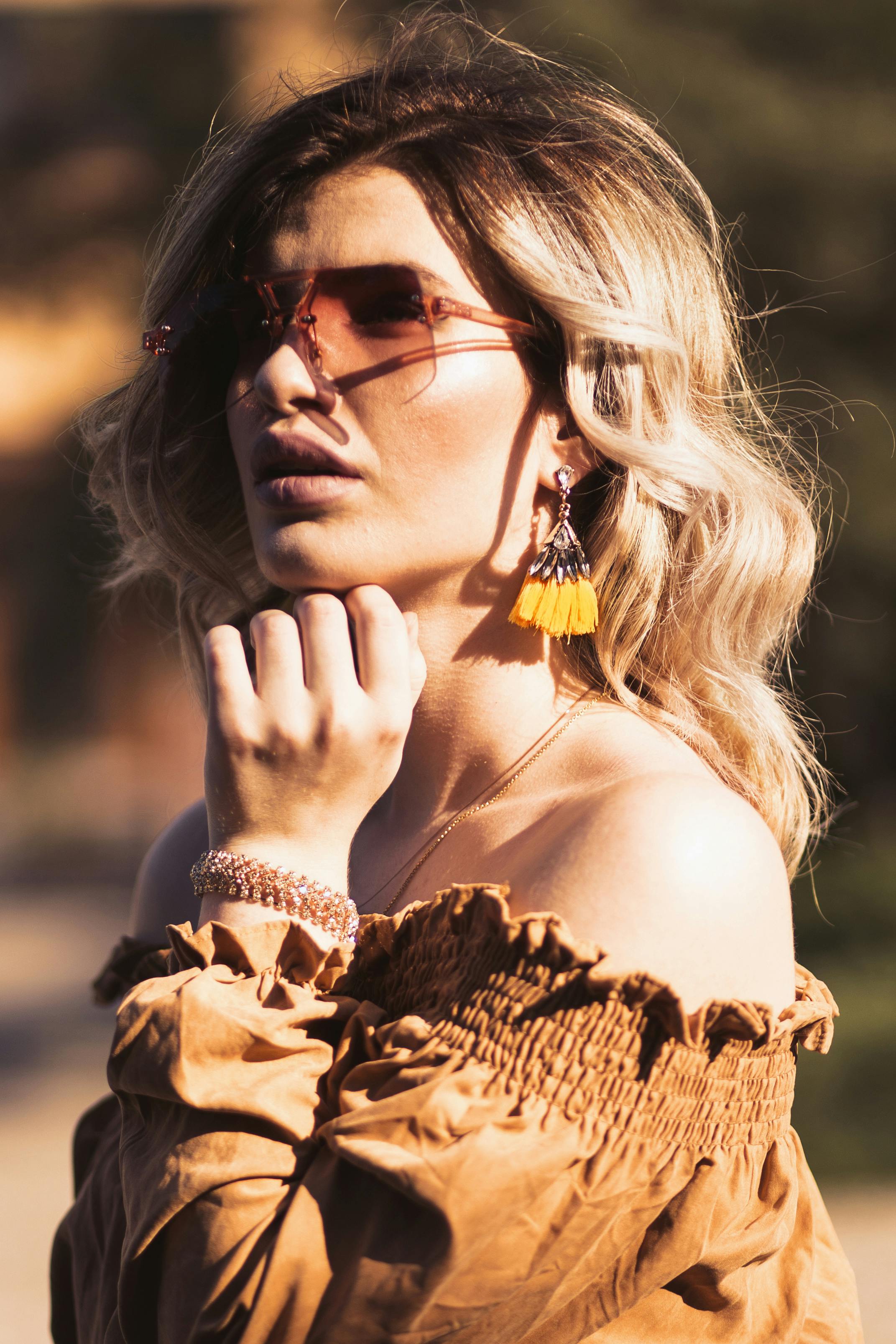 Yellow Statement Earrings - Image 1